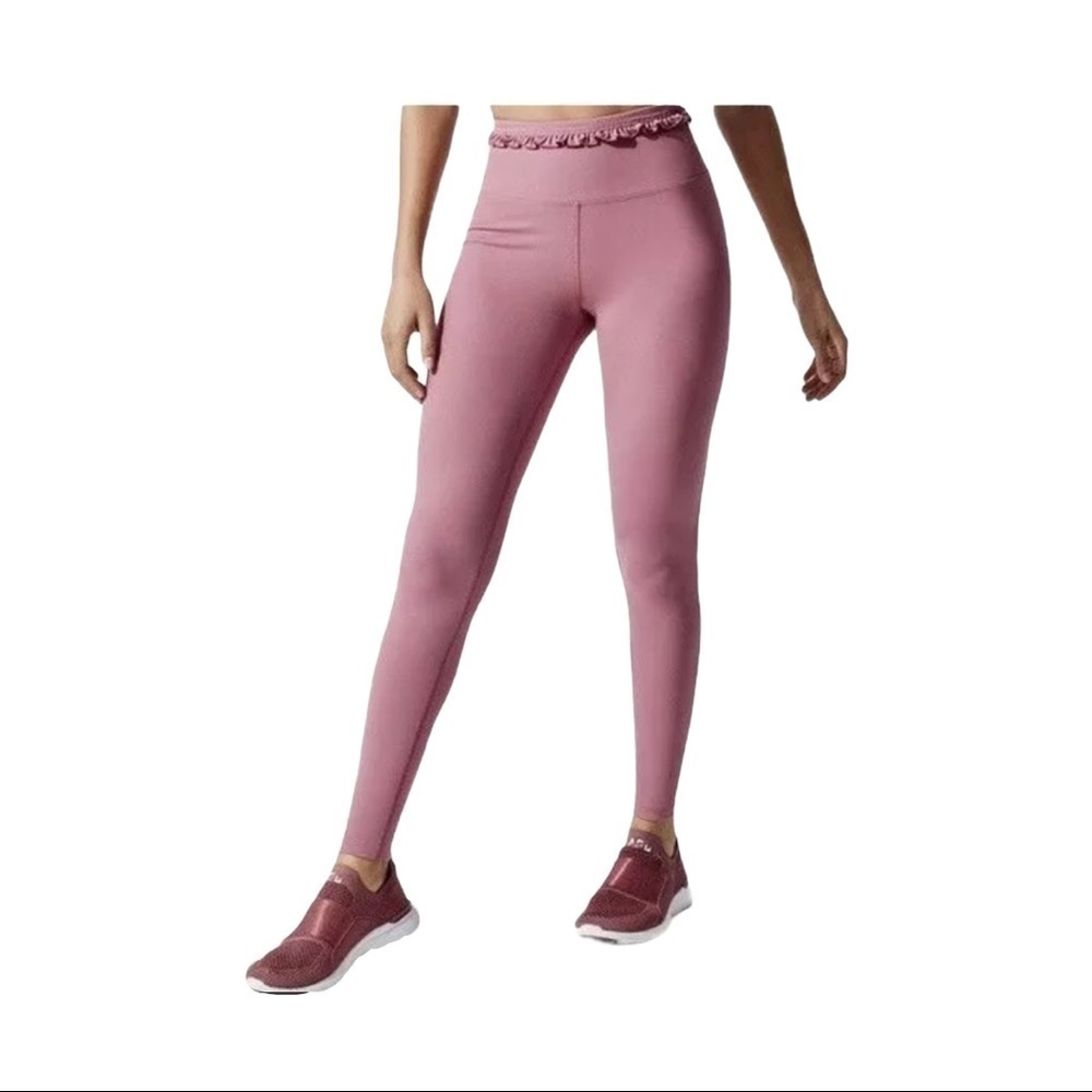 Year of Ours The Samba Ruffle Leggings Rose XS - Picture 3 of 8